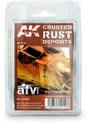 AK Interactive Crusted Rust Deposits rozsda lerakodás enamel festék készlet 3x 35ml (AK4110)
