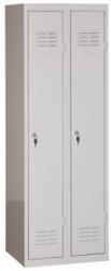 Duro Pop Dulap sudat pentru vestiar DURO POP, 2 compartimente, gri/gri, incuietoare cilindrica M116512