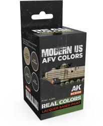AK Interactive US Army Modern AFV Colors lakk alapú festék készlet 4x 17ml (RCS130)