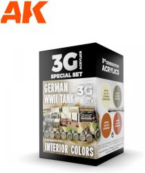 AK Interactive AFV German WWII Tank Interior Colors akrilfesték készlet 4x 17ml (AK11688)