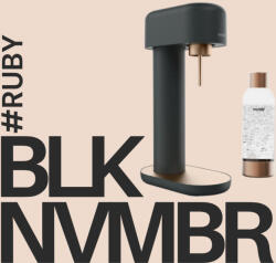 Mysoda Ruby 2 Szódagép, Fekete-Réz + 1 db 1L palack + Co2 patron