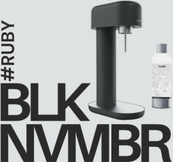 Mysoda Ruby 2 Szódagép, Fekete-Ezüst + 1 db 1L palack + Co2 patron