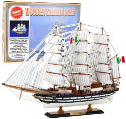 Lean Toys Gyűjthető modell dekoratív vitorláshajó Amerigo Vespucci 64x46cm (5905991049425)