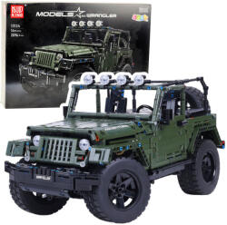 LEAN Toys Építőtégla Terepautó Zöld Khaki 2078 db (5905991072577)