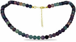  Arannyal Bevont Ezüst Nyaklánc Kétszínű Fluorittal, Y58335