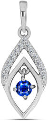  Ezüst Medál Ausztrál Kék Zafírral és Fehér Topázzal, Y61654