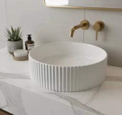 Coloana Lavoar rotund ceramic alb A545 - design texturat modern (5902025052451)