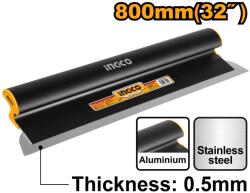 INGCO Gletiera rigips profesionala 80cm, lama otel inox, maner ergonomic, INGCO HSCL03201 (HSCL03201)
