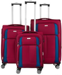  PTN 5209-SET-9265 Bordó-Sötétkék Bőrönd Szett