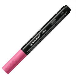 STABILO Marker acrilic STABILO FREE Acrylic T300 Varf rotund 2-3 mm - roz