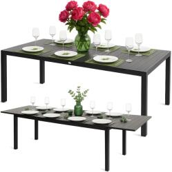  ÖSSZECSUKHATÓ KERTI ASZTAL, teraszasztal, erkélyasztal, antracit fém tetejű