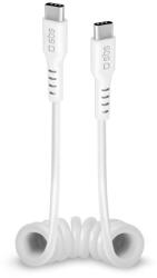 SBS TECABLETYPCCS1W USB-C apa - USB-C apa 3.0 Adat és töltő spirálkábel - Fehér (1m) (TECABLETYPCCS1W) (TECABLETYPCCS1W)