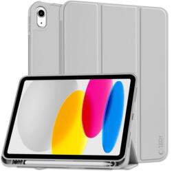 Tech-Protect Sc Pen Apple iPad 11 2025 / 10.9 2022 oldalra nyíló, kitámasztható mappa tok ceruza tartóval, szürke - phoner