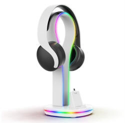 IPEGA P5P23 Töltő RGB állvány fülhallgató tartóval, Playstation Portalhoz, fehér (PG-P5P23)