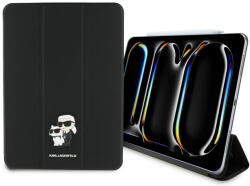 Apple Karl Lagerfeld Saffiano Magnetic Karl &Choupette Apple iPad Pro 11 2024 kihajtható tok, Mágneses, fekete (KLFC11PM24SAKCK) - phoner