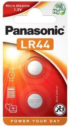 Panasonic alkáli-mangán LR44 gombelem (2db/csomag) (LR-44EL/2B) (LR-44EL/2B) (LR-44EL/2B)