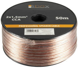 Libox Kabel głośnikowy 2x1, 50mm LB0008-50 audio kábel 50 M Átlátszó (LB0008-50) - compzone
