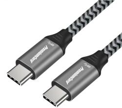 PremiumCord KU31CT1 USB-C apa 3.2 Adat és töltő kábel - Szürke (1m) (KU31CT1) (KU31CT1)