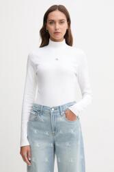 Calvin Klein hosszú ujjú félgarbó nyakú, fehér, LV047D203G - fehér XXS