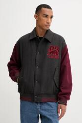 HUGO bomber dzseki gyapjúkeverékből - szürke M