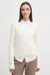 Calvin Klein gyapjúkeverék pulóver női, fehér, J20J224801 - bézs XS