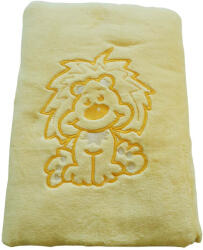 Stella takaró wellsoft hímzett 150x100cm sárga oroszlán - vital24
