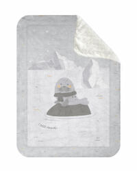  Kikkaboo takaró polar/sherpa kétoldalas 110x140cm fóka - vital24