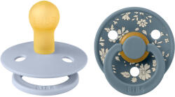 BIBS játszócumi - X Liberty Colour natúr kaucsuk 6-18 hó capel hamvaskék 2 db - vital24