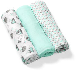 BabyOno textilpelenka színes 3db bambusz halványzöld 397/04