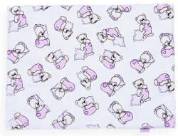 BabyBruin Mintás Tetra kifogó 90*100 cmK rózsaszín maci