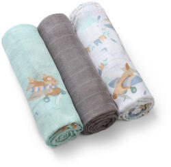 BabyOno textilpelenka színes 3db bambusz szürke 397/10