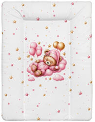  Color pelenkázó lap puha kicsi 70x50cm Maci lány rózsaszín - vital24