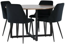  Étkezőgarnitúra Dallas 4598 (Fekete)