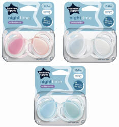  Tommee Tippee játszócumi CTN Night 2 db 0-6 hó pasztell - vital24