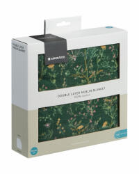  Kikkaboo takaró muszlin kétoldalas 100x100cm Secret Garden zöld