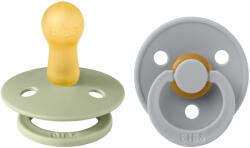 BIBS játszócumi - Colour natúr kaucsuk 6-18 hó zsálya és delfin 2 db - vital24