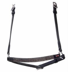 KARLSLUND 4 soros strasszal díszített ló orrszíj Karlslund Kombi szürke