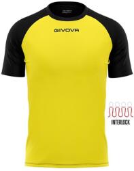 GIVOVA Capo férfi sportpóló sárga-fekete L. fekete|sárga