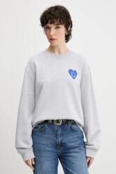 HUGO Blue pamut melegítőfelső szürke, nyomott mintás, 50545052 - szürke L