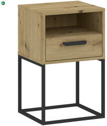 INTERMEBLE Éjjeliszekrény Fiókkal Tölgy Színben CADRO NR5 40 cm PUSH