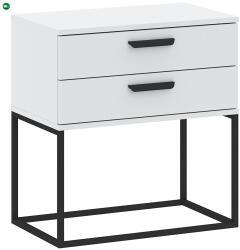 INTERMEBLE Éjjeliszekrény 2 Fiókkal Fehér Színben CADRO NR6 60 cm