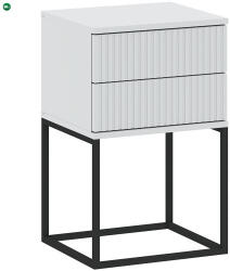 INTERMEBLE Éjjeliszekrény 2 Fiókkal Fehér Színben CADRO NR8 40 cm PUSH