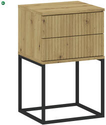 INTERMEBLE Éjjeliszekrény 2 Fiókkal Tölgy Színben CADRO NR8 40 cm PUSH