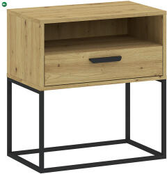 INTERMEBLE Éjjeliszekrény Fiókkal Tölgy Színben CADRO NR4 60 cm