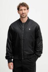 Calvin Klein Jeans bomber dzseki fekete, átmeneti, oversize, LV04RC526G - fekete XL