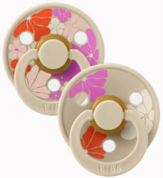 BIBS játszócumi - Studio Virágzás Colour natúr kaucsuk 0-6 hó vanília mix 2 db - vitalcafe