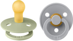 BIBS játszócumi - Colour natúr kaucsuk 0-6 hó zsálya és delfin 2 db - vitalcafe