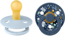 BIBS játszócumi - X Liberty Colour natúr kaucsuk 0-6 hó kamilla pasztellkék 2 db - vitalcafe