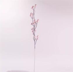  Dekoráció betűző bogyós ág polyfoam 49cm gyöngyház rózsaszín