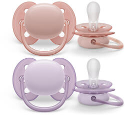 Philips játszócumi Ultrasoft Premium neutral 0-6hó lányos 2db - vitalcafe